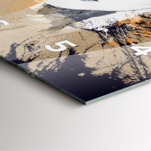 Orologio quadrato in vetro Ritratto di donna astratto