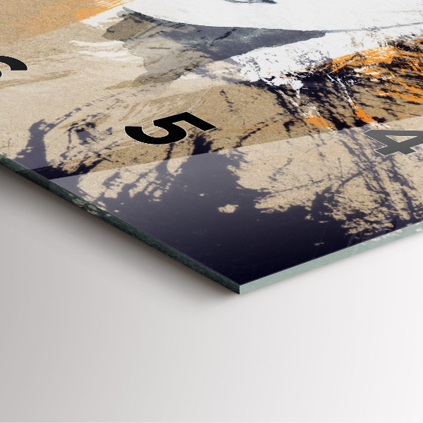 Orologio quadrato in vetro Ritratto di donna astratto