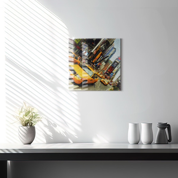 Orologio quadrato in vetro Taxi di New York City