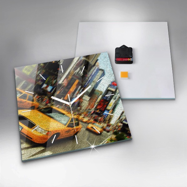Orologio quadrato in vetro Taxi di New York City