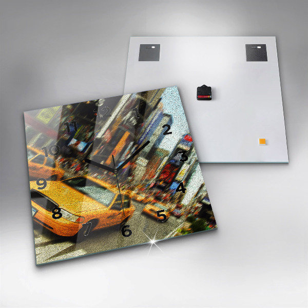 Orologio quadrato in vetro Taxi di New York City