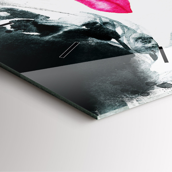 Orologio quadrato in vetro Ritratto di una donna labbra rosse