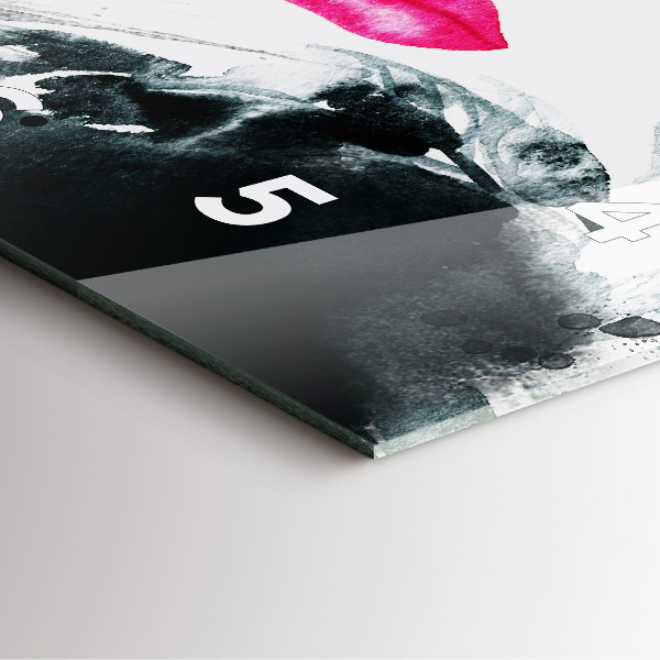 Orologio quadrato in vetro Ritratto di una donna labbra rosse