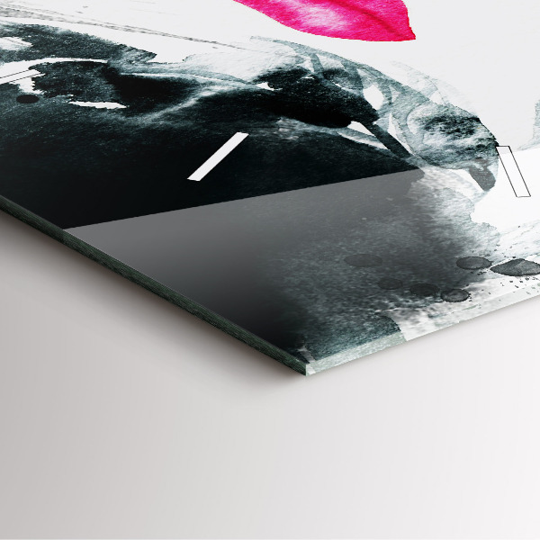 Orologio quadrato in vetro Ritratto di una donna labbra rosse