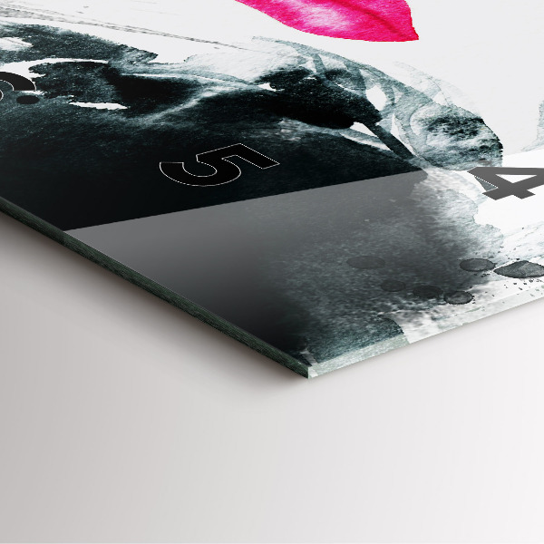 Orologio quadrato in vetro Ritratto di una donna labbra rosse