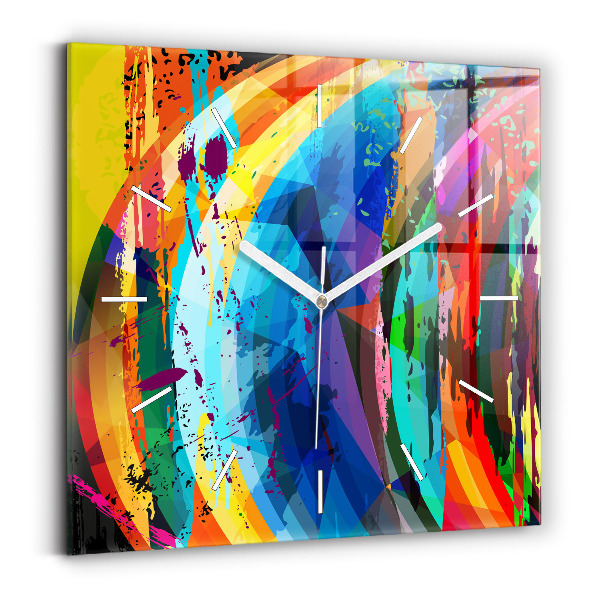 Orologio quadrato in vetro Sfondo astratto