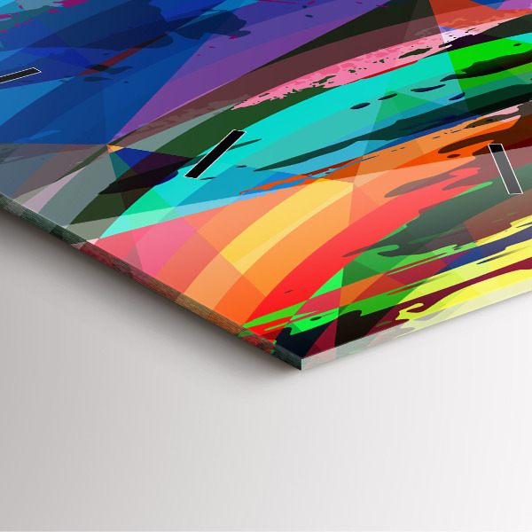 Orologio quadrato in vetro Sfondo astratto