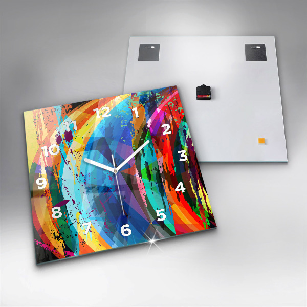 Orologio quadrato in vetro Sfondo astratto