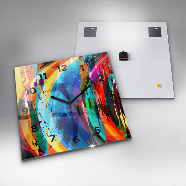 Orologio quadrato in vetro Sfondo astratto