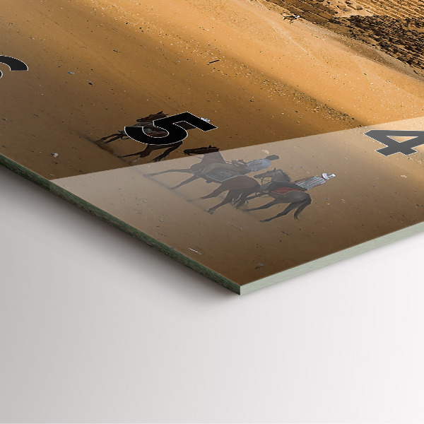 Orologio quadrato Piramidi e tramonto