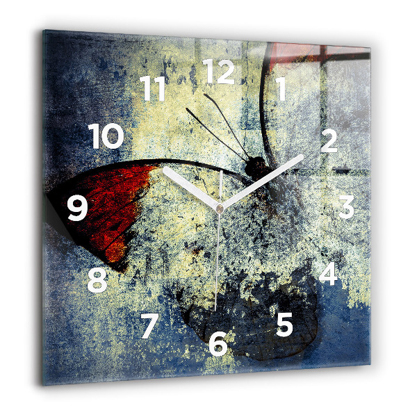 Orologio quadrato in vetro Stile vintage farfalla