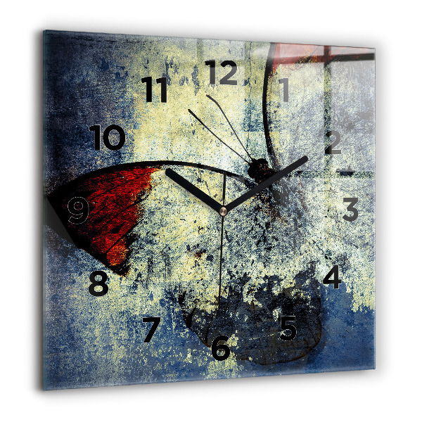 Orologio quadrato in vetro Stile vintage farfalla