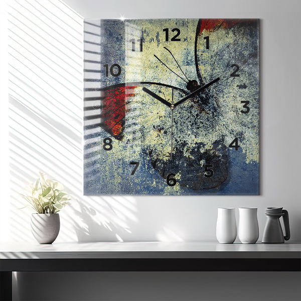 Orologio quadrato in vetro Stile vintage farfalla