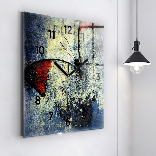 Orologio quadrato in vetro Stile vintage farfalla