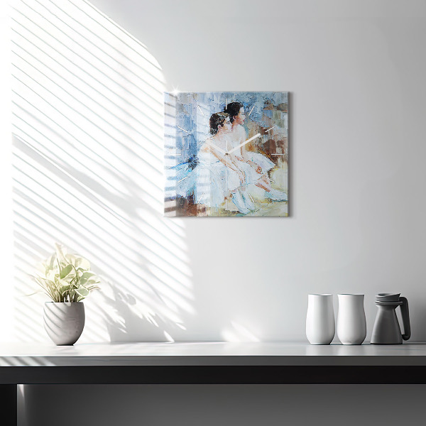 Orologio quadrato in vetro Giovani ballerine