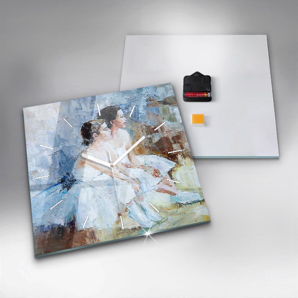 Orologio quadrato in vetro Giovani ballerine