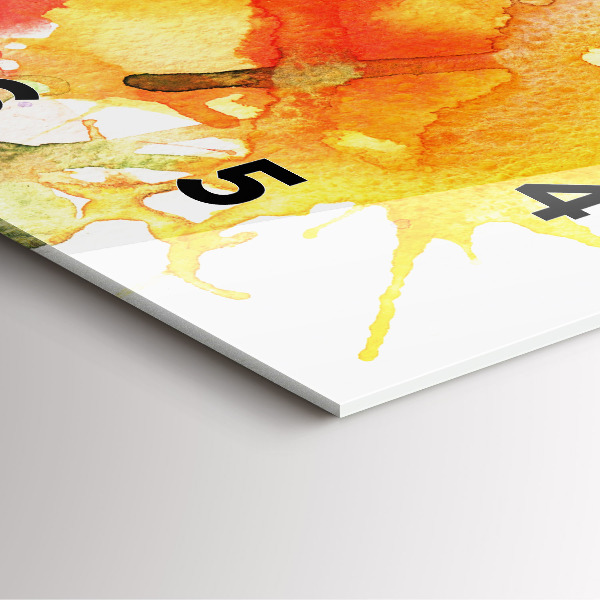 Orologio quadrato in vetro Ritratto colorato di una donna