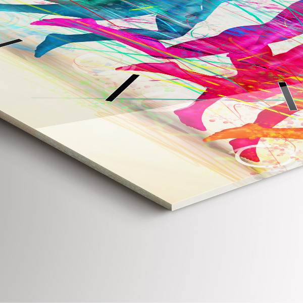 Orologio quadrato in vetro Persone colorate