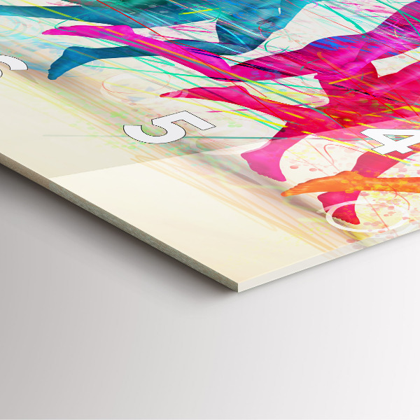 Orologio quadrato in vetro Persone colorate