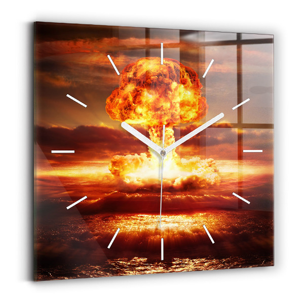 Orologio quadrato in vetro Esplosione della bomba atomica