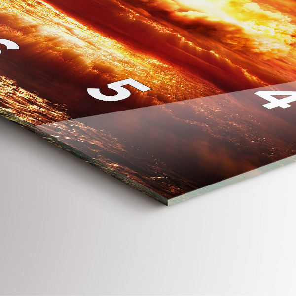 Orologio quadrato in vetro Esplosione della bomba atomica