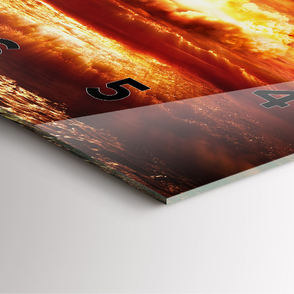 Orologio quadrato in vetro Esplosione della bomba atomica