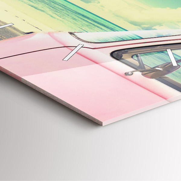 Orologio quadrato in vetro Auto con tavola da surf