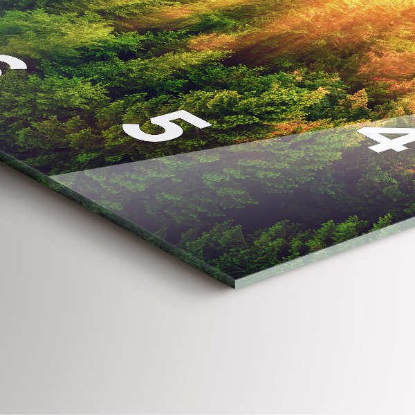 Orologio quadrato in vetro Tramonto sulle colline