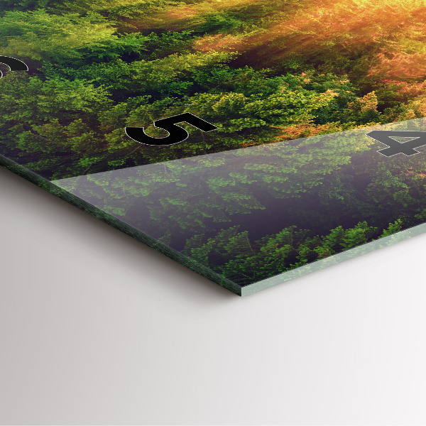 Orologio quadrato in vetro Tramonto sulle colline