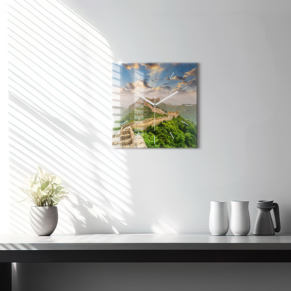 Orologio quadrato in vetro La Grande Muraglia Cinese