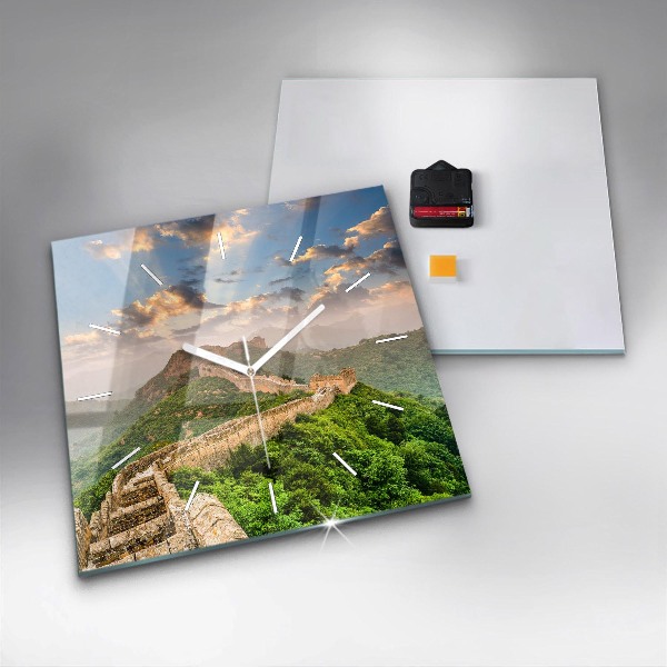 Orologio quadrato in vetro La Grande Muraglia Cinese