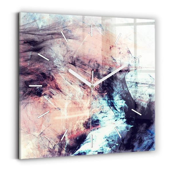 Orologio quadrato in vetro Pittura astratta