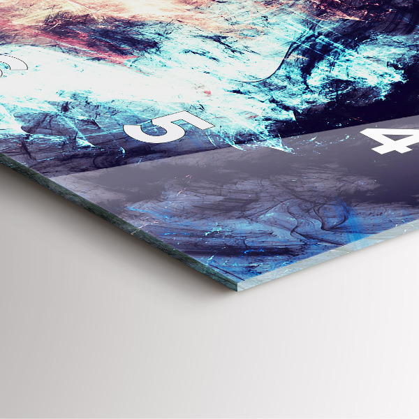 Orologio quadrato in vetro Pittura astratta