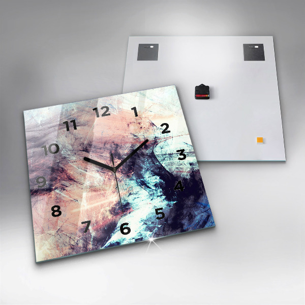 Orologio quadrato in vetro Pittura astratta