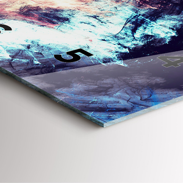 Orologio quadrato in vetro Pittura astratta
