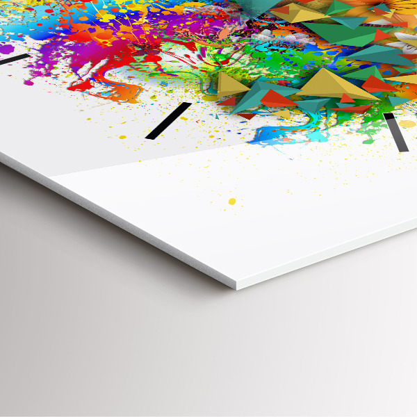 Orologio quadrato in vetro Armonia floreale con farfalle