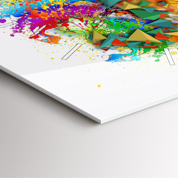 Orologio quadrato in vetro Armonia floreale con farfalle