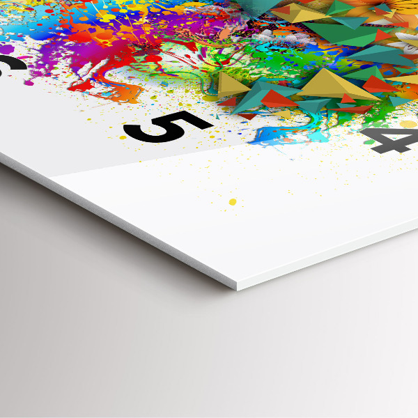 Orologio quadrato in vetro Armonia floreale con farfalle