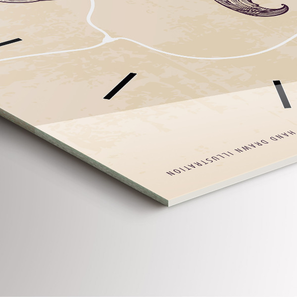 Orologio quadrato in vetro Uomo con la pipa