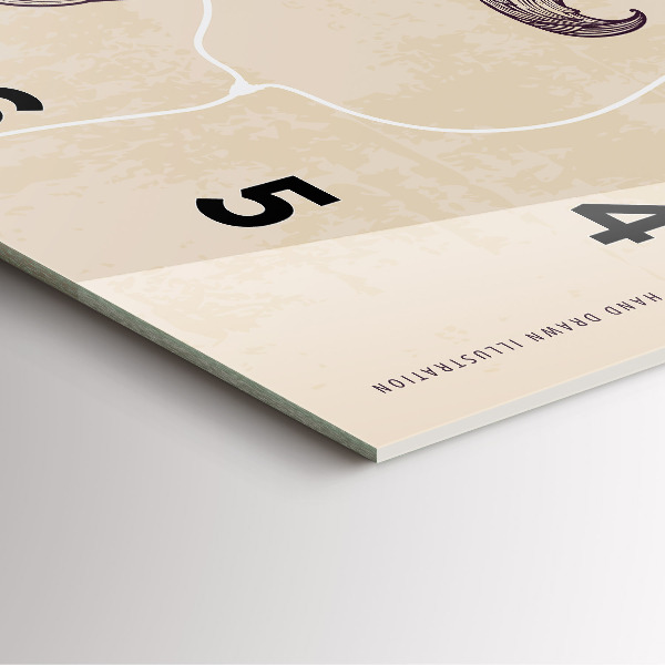 Orologio quadrato in vetro Uomo con la pipa