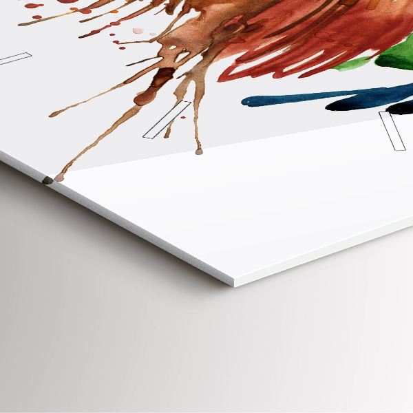 Orologio quadrato in vetro Gallo colorato