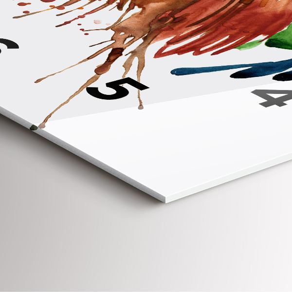 Orologio quadrato in vetro Gallo colorato