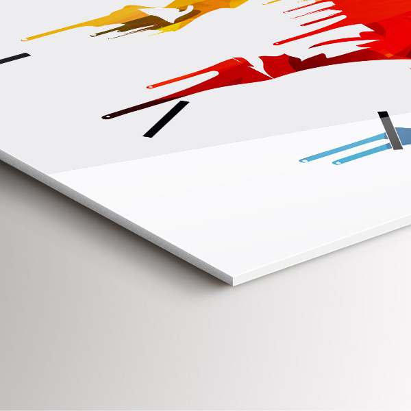 Orologio quadrato in vetro Elefante dipinto colorato