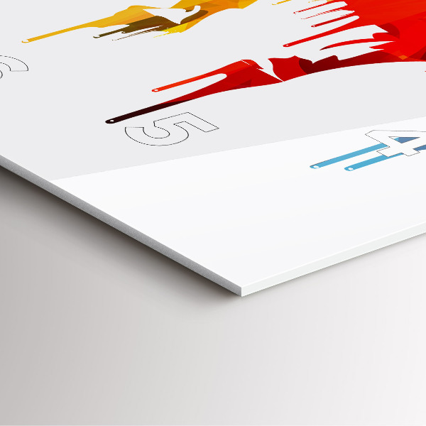 Orologio quadrato in vetro Elefante dipinto colorato