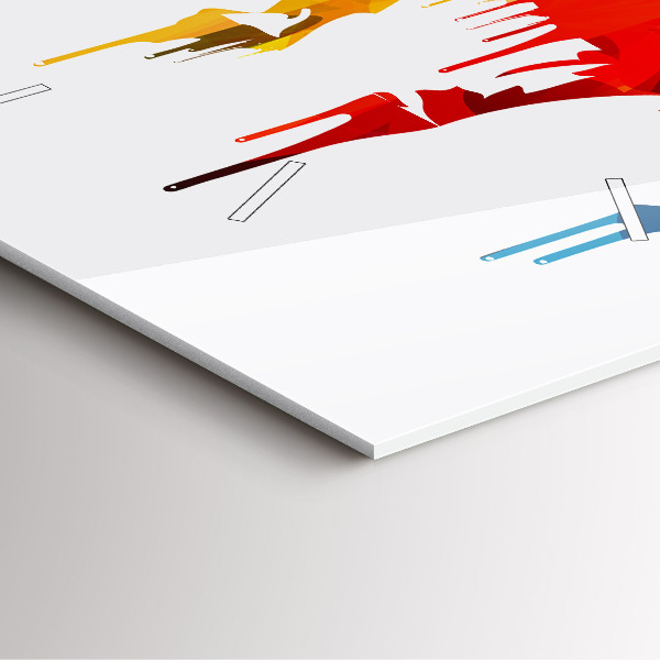 Orologio quadrato in vetro Elefante dipinto colorato