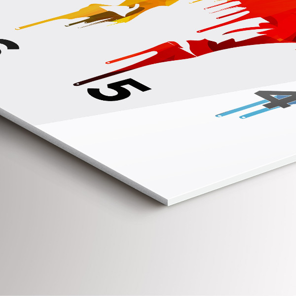 Orologio quadrato in vetro Elefante dipinto colorato