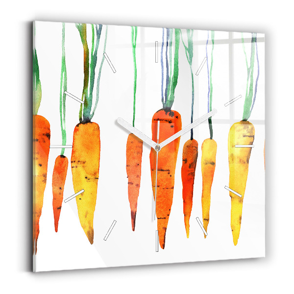 Orologio quadrato in vetro Illustrazione di carota