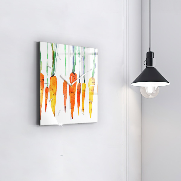 Orologio quadrato in vetro Illustrazione di carota