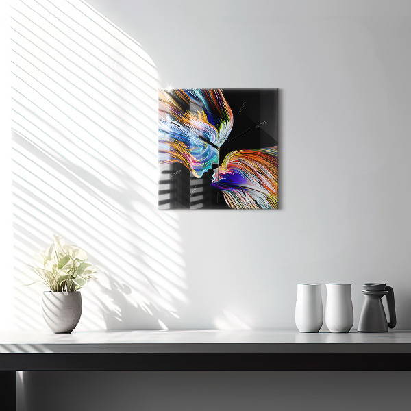 Orologio quadrato in vetro Arte emozionale