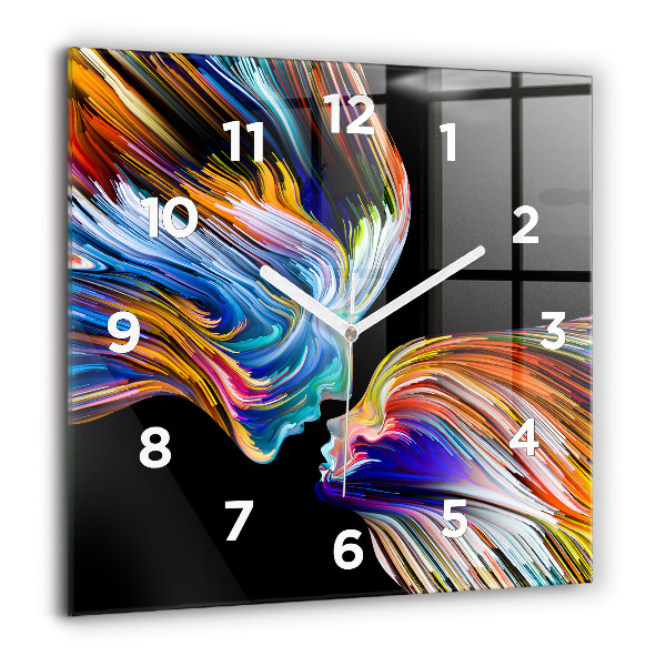 Orologio quadrato in vetro Arte emozionale
